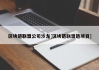 区块链联盟公司沙龙[区块链联盟链项目]